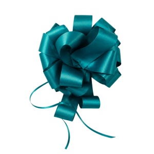 Self-forming gift bow, giant, 35 cm, turquoise