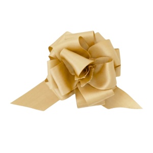 Self-tie satin bow, cream