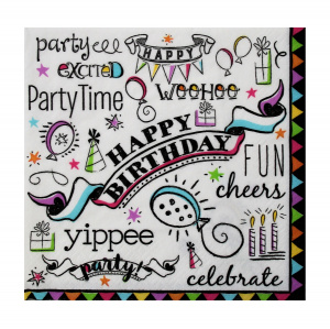 Servetele party 16 cm DOODLE