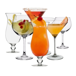 Set 12 pahare, cu picior, pentru cocktail, Excellent Houseware