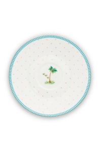 Set 2 căni cu farfurioare, din porțelan, Pip Studio, 120ml, colecția Jolie White
