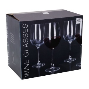 Set 6 pahare vin roșu ATMÓS FERA, 465 ml, sticlă transparentă, pahare cu picior pentru degustare, compatibile mașină de spălat vase