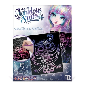 Set de Artă "Scratch & Sketch" cu Personajul Isadora – Nebulous Stars