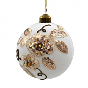 Set Decoris 2 globuri albe elegante