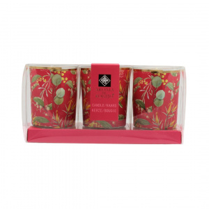 Set lumanari design floral rosu 5x6cm - Img 3