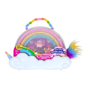 Set mărgele copii, Genie Pets, Twinkle Bead Kit Bufniță, peste 430 piese, roz, galben, albastru, 3+ ani