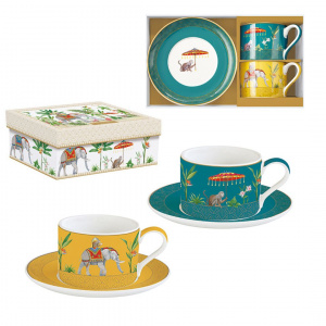 Set porțelan, 2 căni și farfurioare, Marajah, 240 ml, Easy Life