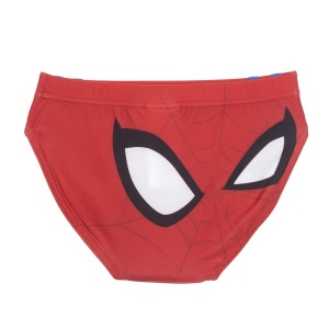 Slip înot pentru băieți, Spider-Man, design roșu cu dungi albastre laterale