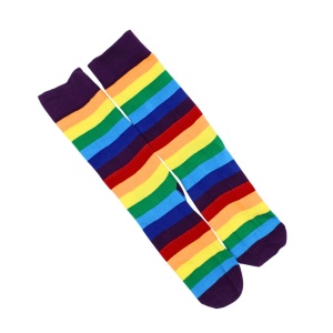 Șosete Funny Lollipop Curcubeu, model Candy Roll, unisex, mărime universală, cadou original