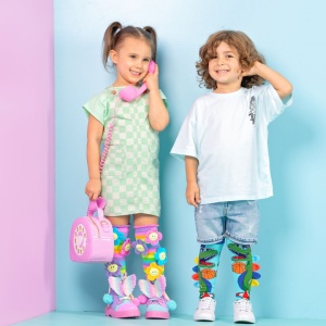 Șosete lungi colorate Madmia pentru băieți Dinosaur 3-5 ani