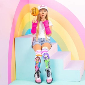 Șosete lungi colorate Madmia, pentru fete, Barbie extra sporty, 6-99 ani