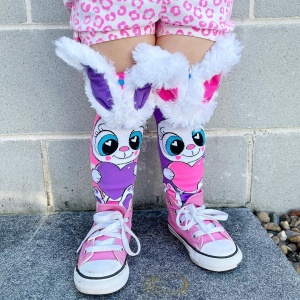 Șosete lungi colorate Madmia pentru fete Funny Bunny 6-99 ani