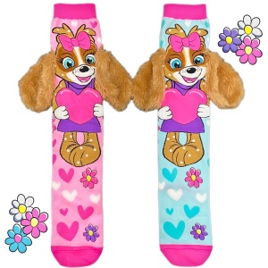 Șosete lungi colorate Madmia pentru fete Puppy love 3-5 ani