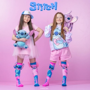 Șosete lungi colorate Madmia unisex fantasy Stitch 3-5 ani
