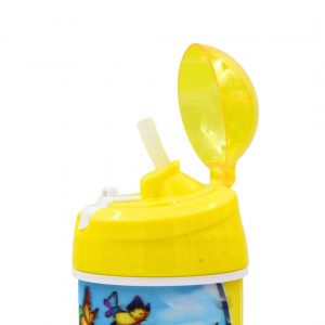 Sticlă apă pentru copii model fluturași 500ml - Img 2