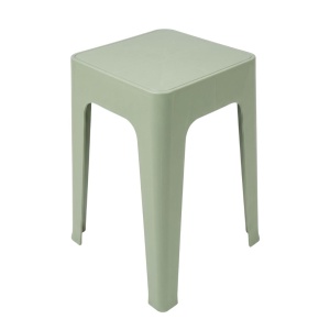 Taburet suprapozabil din plastic, 33x33x47cm, verde