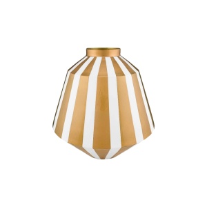 Vaza decorativă, din metal, Pip Studio, White-Gold, 35 cm, colecția Royal Dot Delight