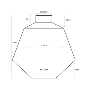 Vaza decorativă, din metal, Pip Studio, White-Gold, 35 cm, colecția Royal Dot Delight