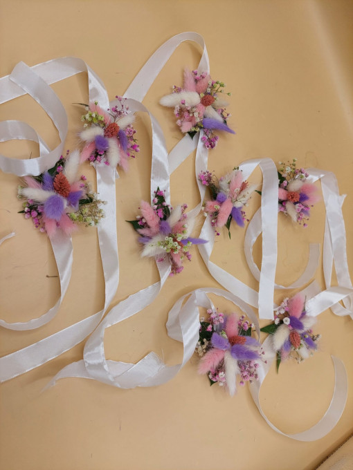 Bratari nunta din flori uscate
