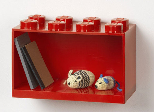 Raft Caramida LEGO 2x4 - Rosu