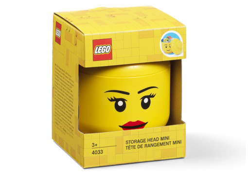 Mini cutie depozitare cap minifigurina LEGO fata