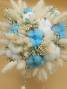 Buchet cununie flori uscate Summer Bleu