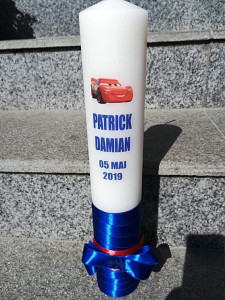 Lumanare botez personalizata non-florala