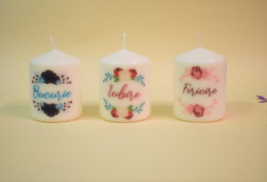 Lumanari personalizate - cadou sau marturii nunta/botez