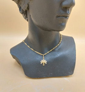 Copacul vietii - Lănțișor elegant placat cu aur 18K