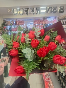 Buchet 21 Lalele Rosii