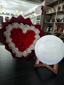 buchet inima trandafiri de sapun