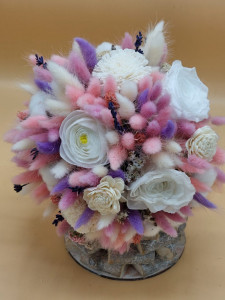 buchet cununie flori uscate trandafiri criogenati
