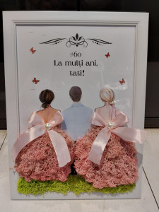 Tablou cu licheni pentru tata - Mesaj personalizat