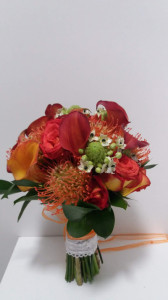 Buchet de mireasa in culori de toamna