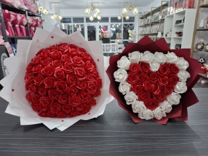 buchet inima iubire