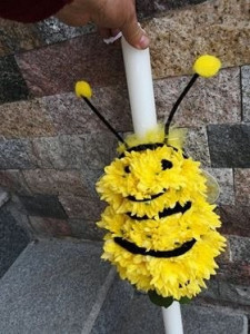 Lumanare botez albinuta