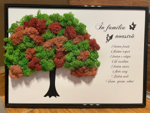 Tablou cu licheni "Familia noastra"