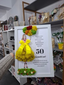 Tablou cu Licheni La multi ani personalizat