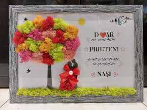Tablou cu licheni Doar cei mai buni prieteni - Mesaj standard