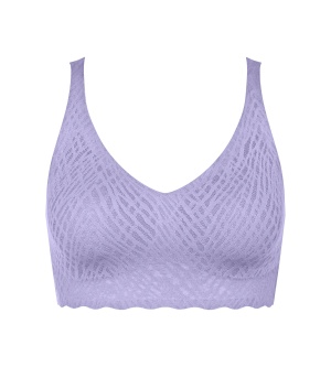 Bustieră fără armătură, dantelat, Sloggi ZERO Feel Bliss Bralette Lila - Img 5