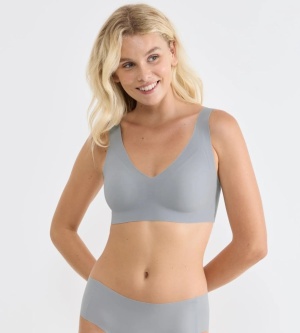 Bustieră invizibilă, fără cusături, Sloggi ZERO Feel 2.0 Bralette Gri