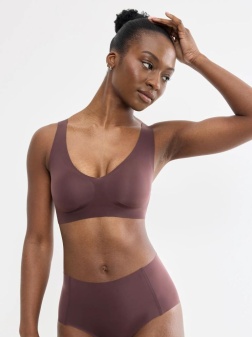 Bustieră invizibilă, fără cusături, Sloggi ZERO Feel 2.0 Bralette Mov