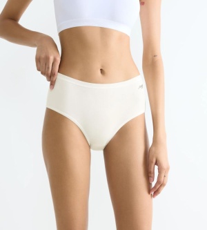 Chilot damă midi din bumbac organic, Sloggi GO Daily Cotton Midi Crem