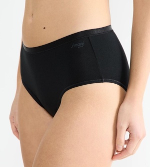 Chilot damă midi din bumbac organic, Sloggi GO Daily Cotton Midi Negru - Img 3