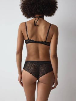 Chilot hipster cu tulle transparent, Triumph That Night In Vegas Hipster Negru - Img 2