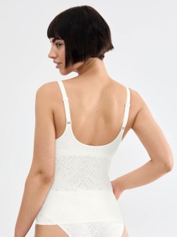 Maieu cu cupe push-up, Sloggi ZERO Feel Bliss THE UP Push Up Shirt Crem - Img 2