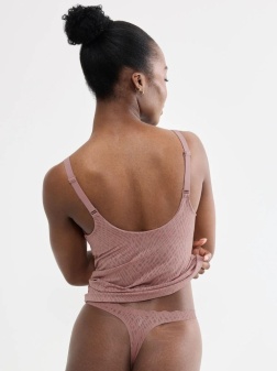 Maieu cu cupe push-up, Sloggi ZERO Feel Bliss THE UP Push Up Shirt Maro - Img 2