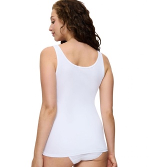Maieu slim fit cu bretele late din bumbac, Triumph Sense Of Cotton Tank Top - Img 7