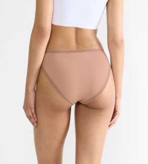 Pachet de 3 Chiloți răscroiți, Sloggi GO Crush High leg C3P Bej - Img 4