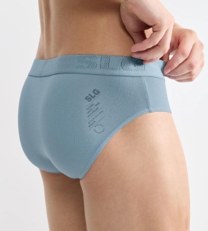 Set de 2 chiloti bărbați, Sloggi SLG Base Soft Brief C2P Albastru - Img 3